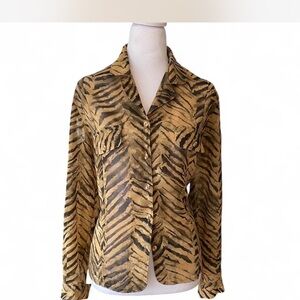 Stylish Zebra Print Blouse